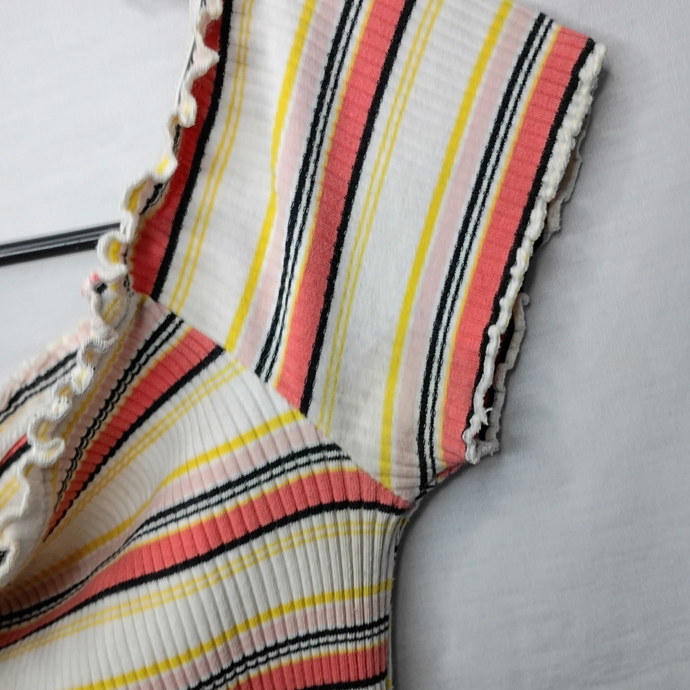 Forever 21 Multicolor Striped Ruffle Tee - Picture 3 of 9